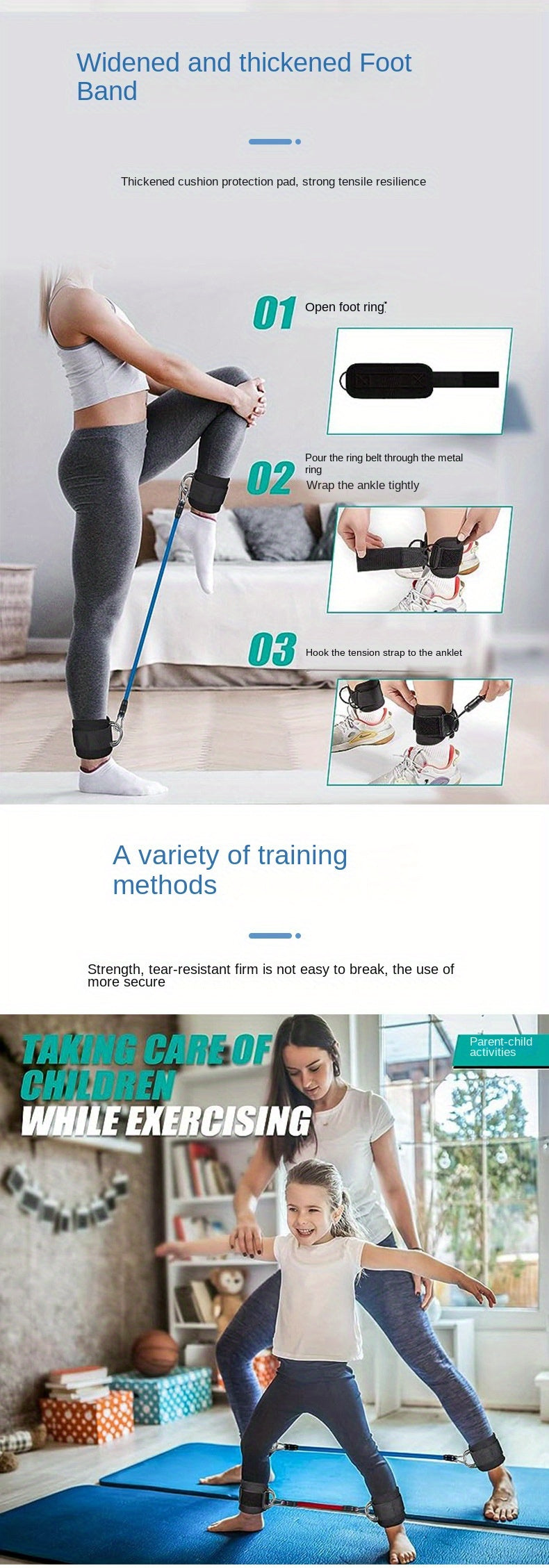 Buttocks with gantry, hip lift, ankle resistance, elastic trainer, ankle ring, hip leg tension rope, shaping and slimming