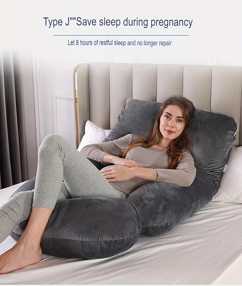 ComfortPlus Pregnancy Support Pillow - Soft, Full-Body Relief for Side Sleepers with Detachable Cover & Waist Protection, Christmas Jewelry, Abdomen Pillow, Multifunctional