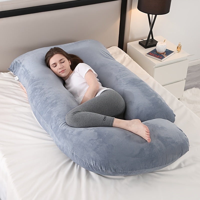 ComfortPlus Pregnancy Support Pillow - Soft, Full-Body Relief for Side Sleepers with Detachable Cover & Waist Protection, Christmas Jewelry, Abdomen Pillow, Multifunctional