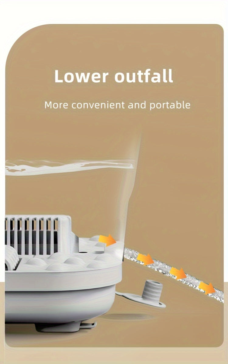 Foldable Foot Spa Bath Massager With Smart Heating, 4 Corn Rollers, Foot Massager For Home Spa Use