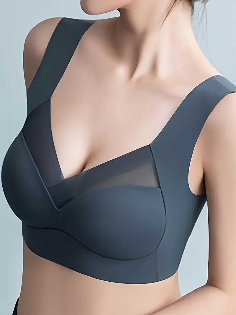 Women's V-Neck High Support Sports Bra