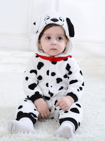 Super Cute Animal Style Bodysuit - Baby's Winter Autumn Warm Hooded Romper For Party Performance