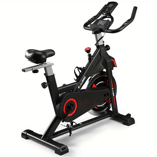 [Heavy Duty Exercise Bike] Silent Belt Drive Exercise Bike, Heavy Duty Indoor Bike | Comfortable Saddle, Upgraded LCD Display, for Family