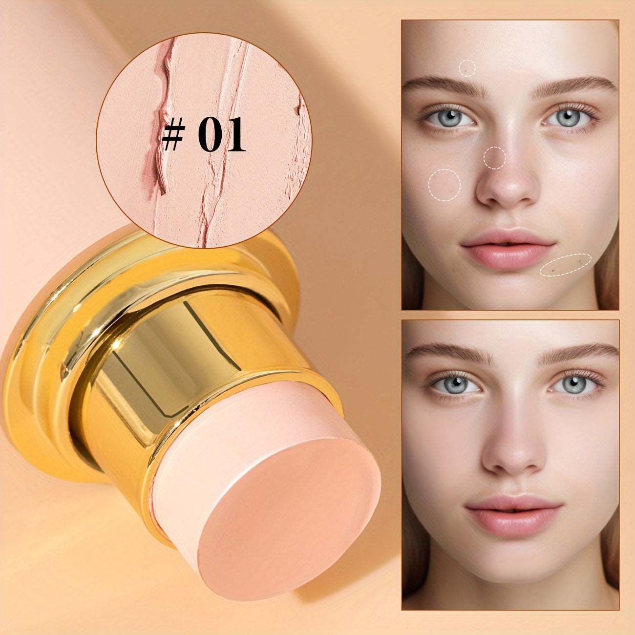 Full Coverage Foundation Makeup Ultra Blendable Creamy Formula for a Natural Shine Free Finish