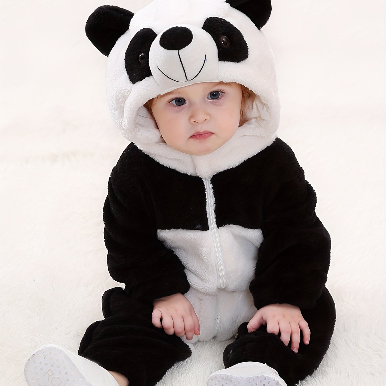 Super Cute Animal Style Bodysuit - Baby's Winter Autumn Warm Hooded Romper For Party Performance