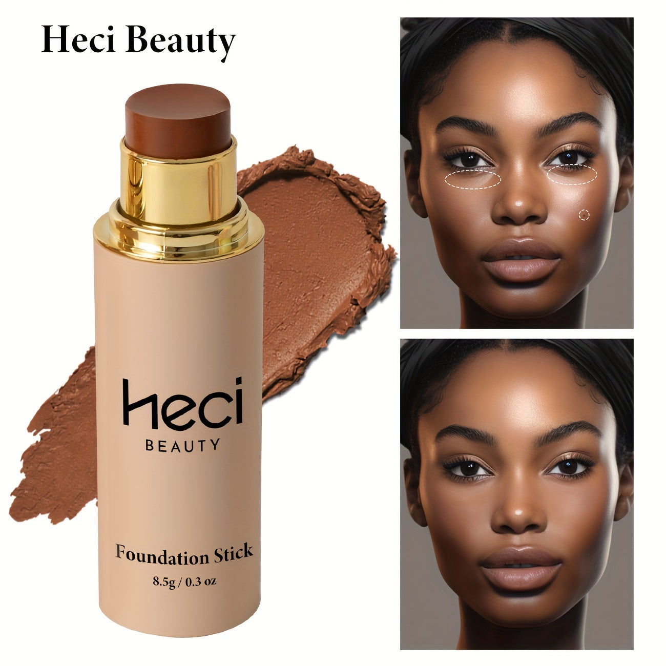 Full Coverage Foundation Makeup Ultra Blendable Creamy Formula for a Natural Shine Free Finish