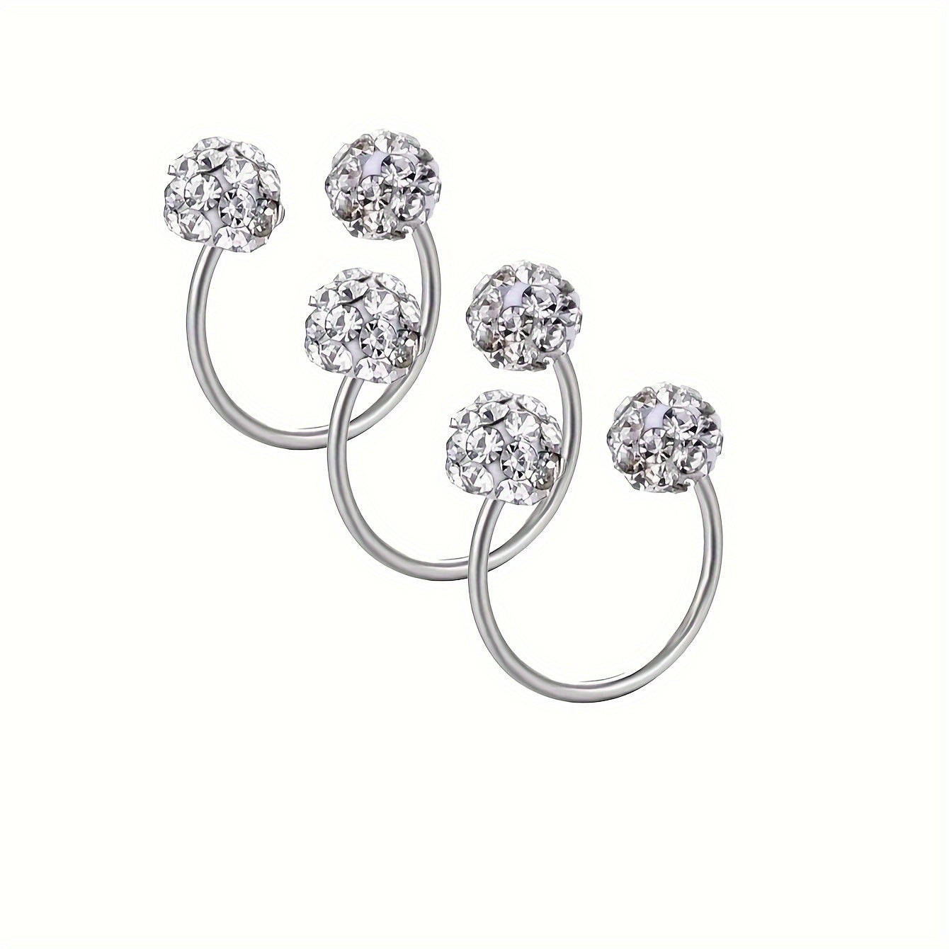 Stainless Steel C-Shaped Stud Earrings