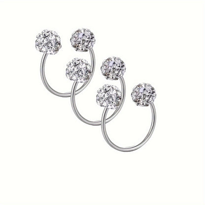 Stainless Steel C-Shaped Stud Earrings