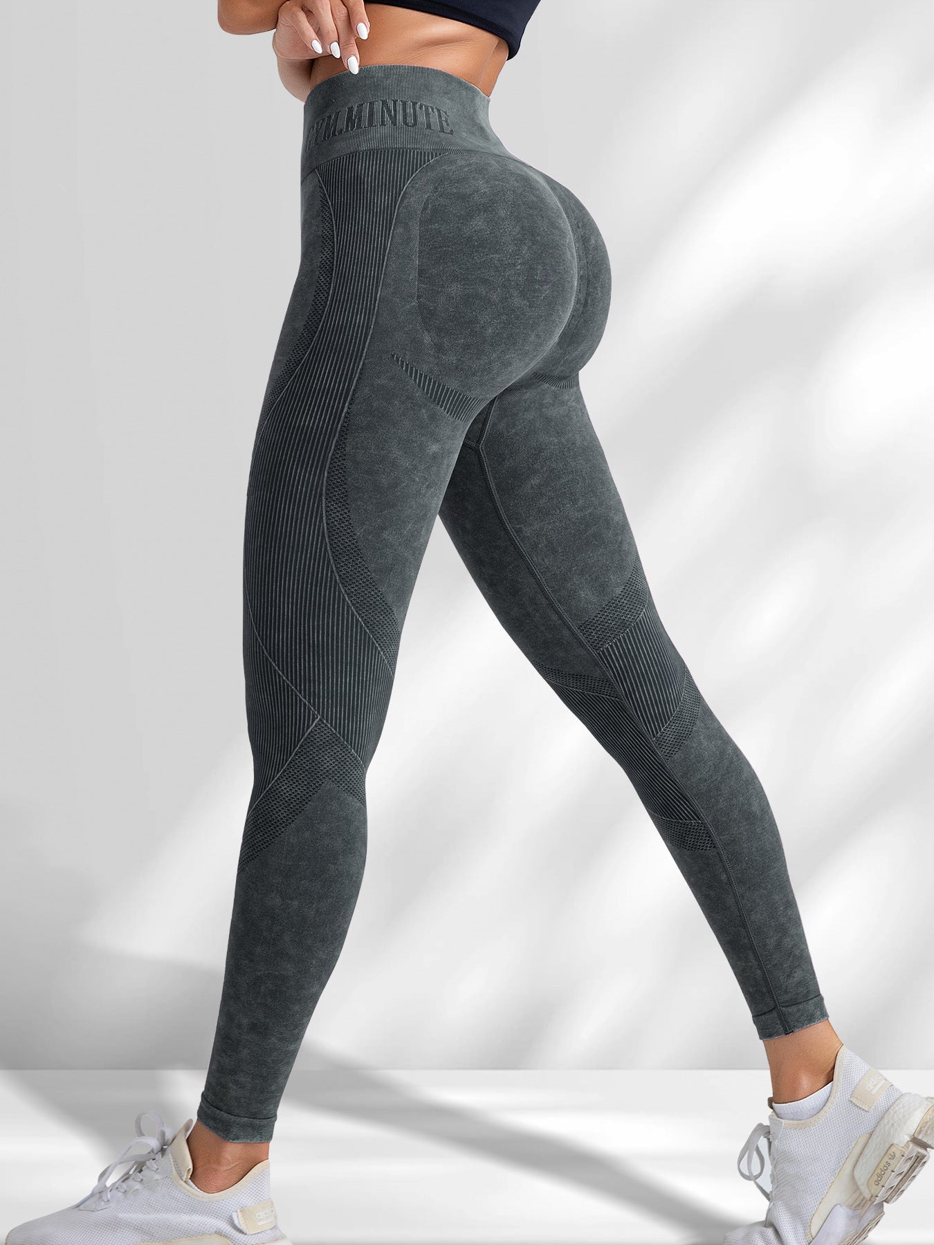 3pcs Seamless Women's Yoga Leggings - Quick-Dry, High-Waist, Butt-Lifting Activewear with Letter Detail