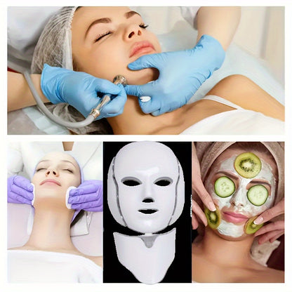 Plug-in LED Seven-color Face Care Face Mask 7-Color LED Face And Neck Care Mask