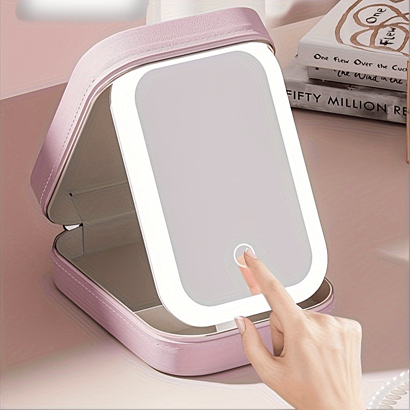 LED Jewelry Box, LED Makeup Mirror Jewelry Storage Box