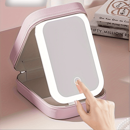 LED Jewelry Box, LED Makeup Mirror Jewelry Storage Box