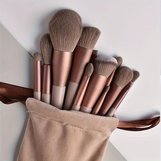 13pcs Luxurious Makeup Brush Set - Soft