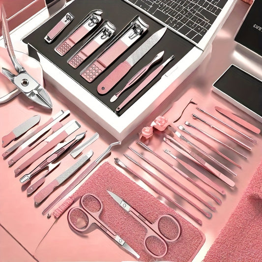 30pcs/set Nail Clippers Manicure Tool Set