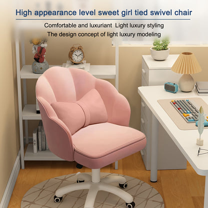 XUEGW Adjustable Height Office Chair in Chic Pink