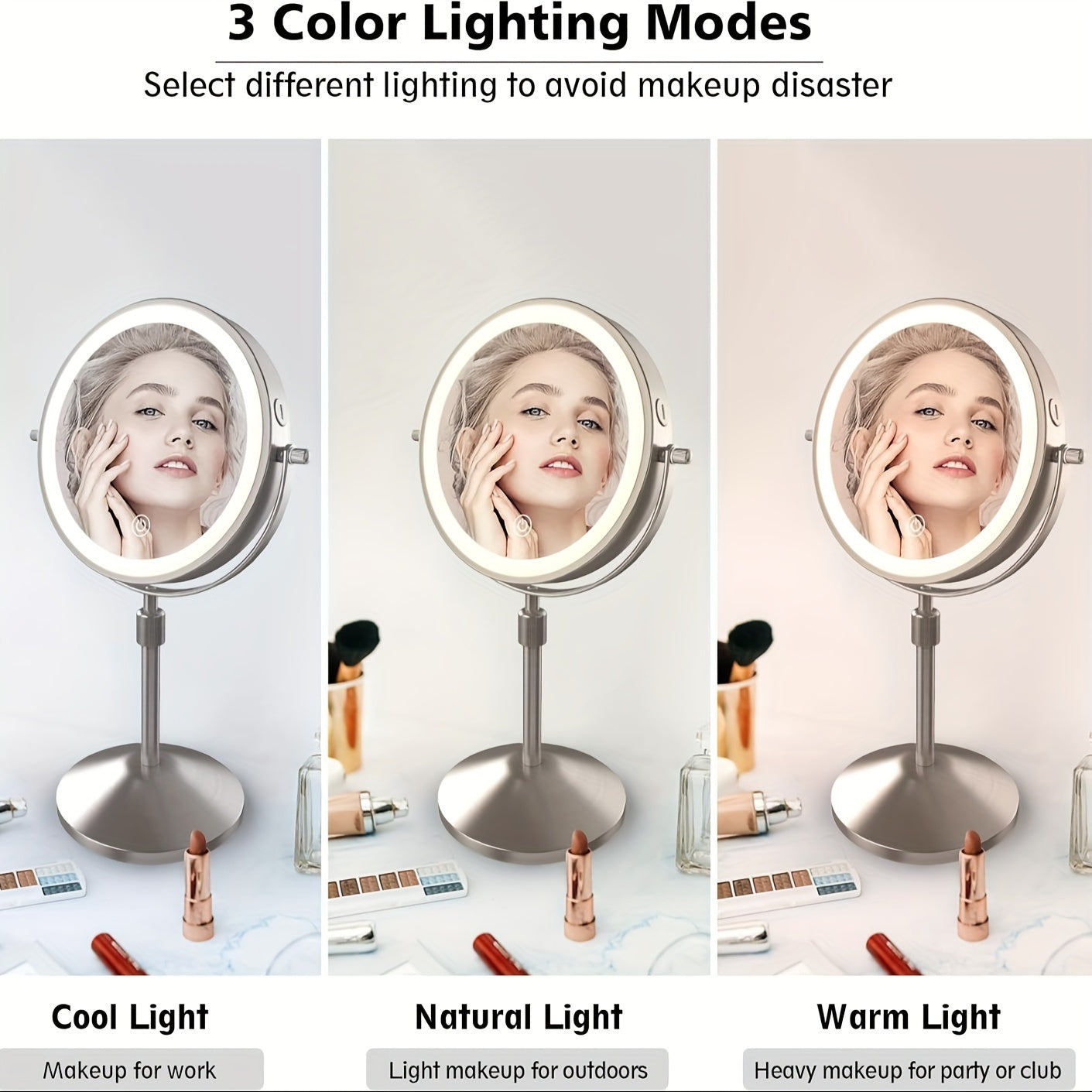 Makeup Mirror With Lights And Magnification