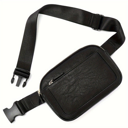 New Outdoor Leisure Fashion Crossbody Bag, Adjustable Shoulder Strap, Portable, PU Leather Waist Bag, Suitable For Outdoor Sports On The Fitness Riding Shoulder Bag