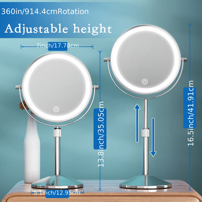 Makeup Mirror With Lights And Magnification