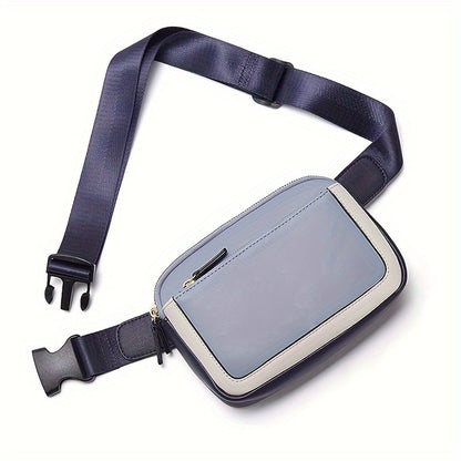 New Outdoor Leisure Fashion Crossbody Bag, Adjustable Shoulder Strap, Portable, PU Leather Waist Bag, Suitable For Outdoor Sports On The Fitness Riding Shoulder Bag