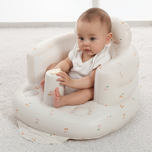 Inflatable babies Seat, Sit-Stand babies Floor Seat - Built-in Air Pump, Portable babies Seat, babies Tub Seat, Suitable for 3-36 Months