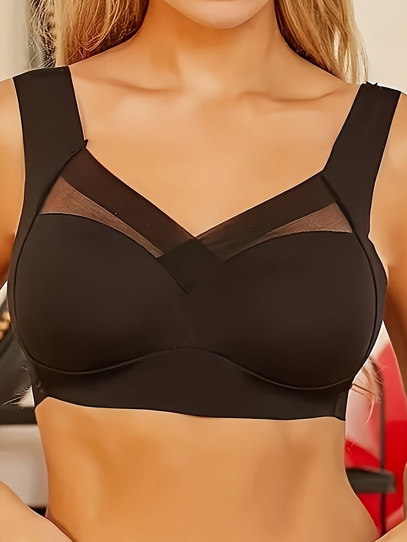 Women's V-Neck High Support Sports Bra