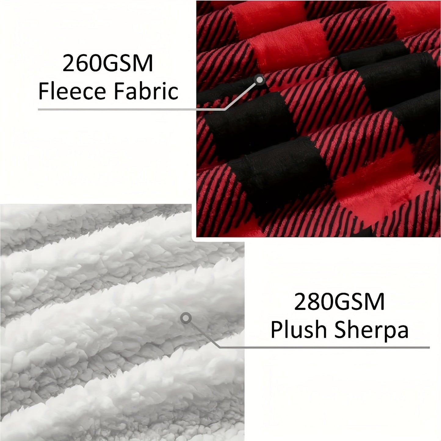 Sherpa Fleece Throw Blanket Twin Size - Thick And Warm Blanket For Winter, Warm Plush Fleece Reversible Blanket For Bed, Sofa, Couch, Camping And Travel