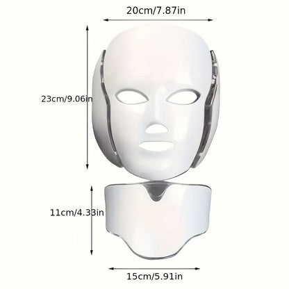 Plug-in LED Seven-color Face Care Face Mask 7-Color LED Face And Neck Care Mask