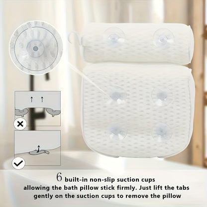 Luxurious Spa Bath Pillow with Anti-Slip Suction Cups