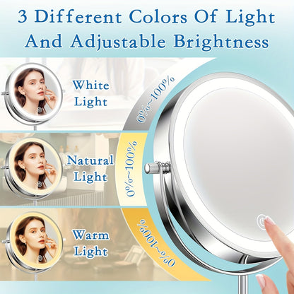 Makeup Mirror With Lights And Magnification