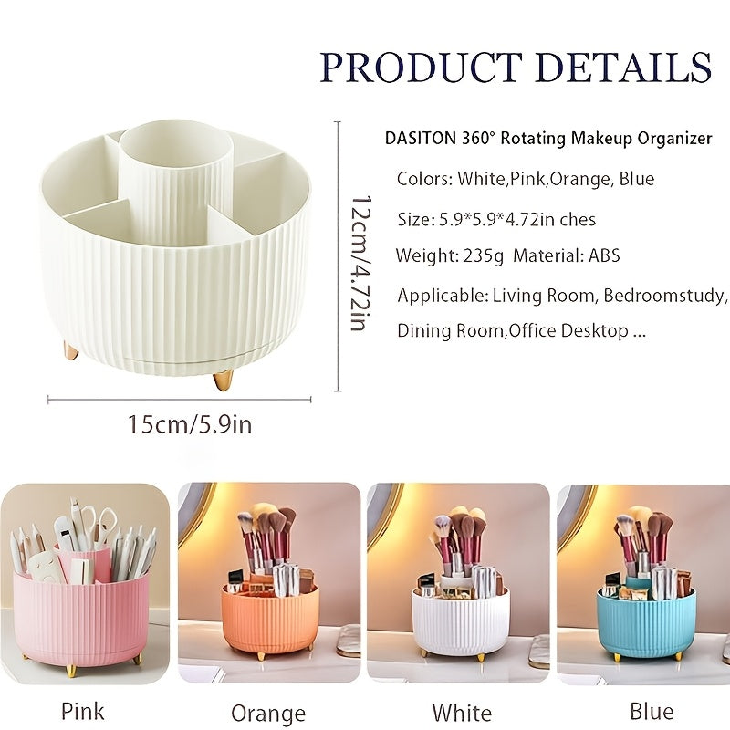 Makeup Brush Storage Box 360° Rotating Pen Holder Cup