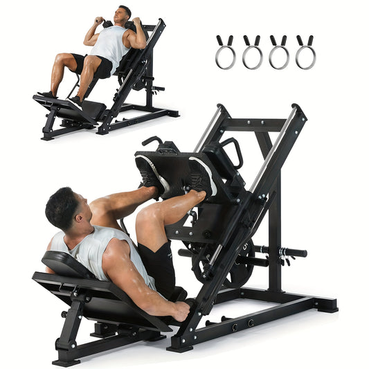 Leg Press Hack Squat Machine Combo, 2in 1 Workout Machine for Home, Gym