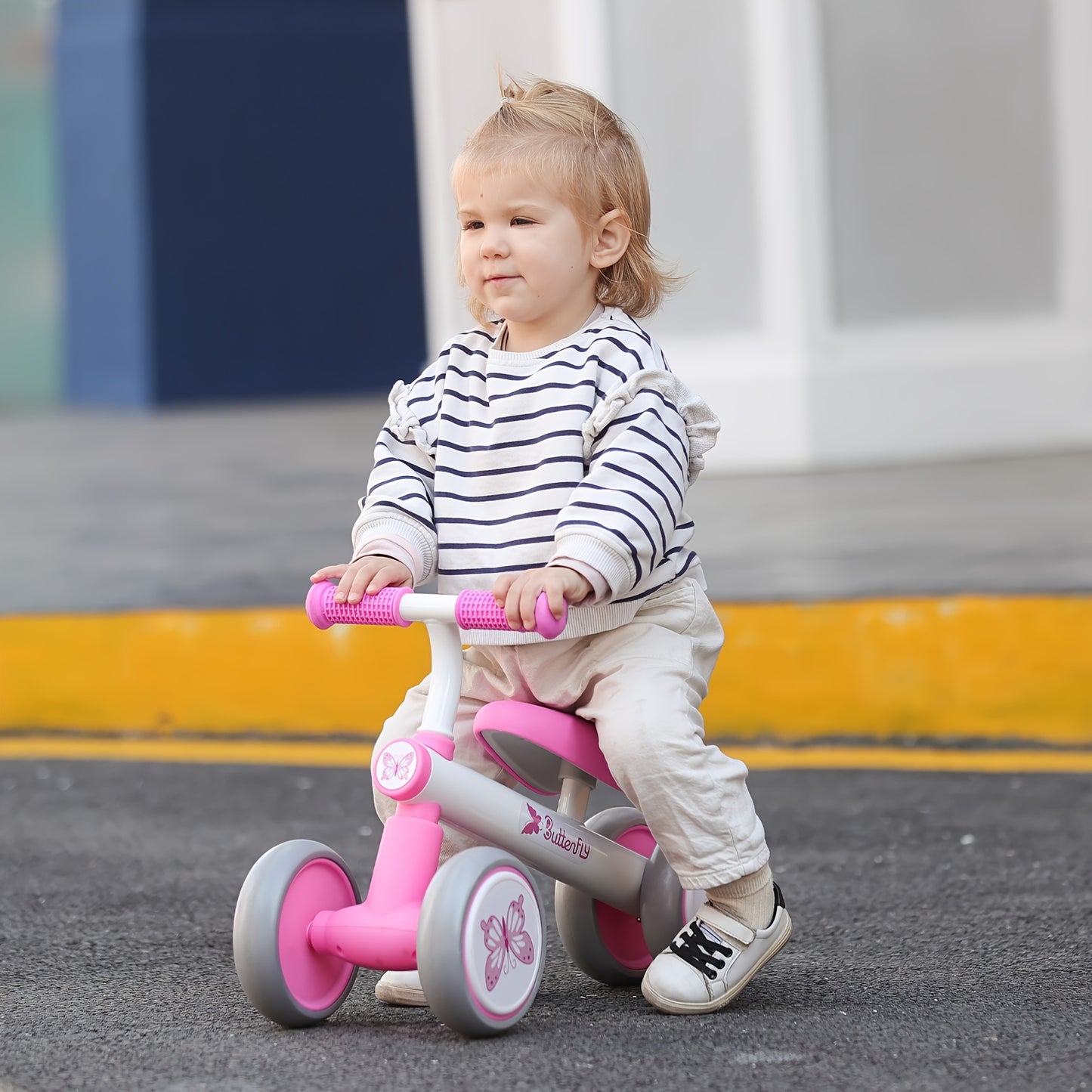 Baby Balance Bike 1 Year Old, Toddler Bike 1-3 Years With No Pedal & Silence Wheels, Ride On Toy Gifts For 1 Year Old Girl