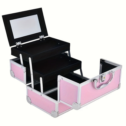 Professional Aluminum Alloy Makeup Case with Mirror