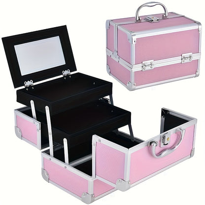 Professional Aluminum Alloy Makeup Case with Mirror