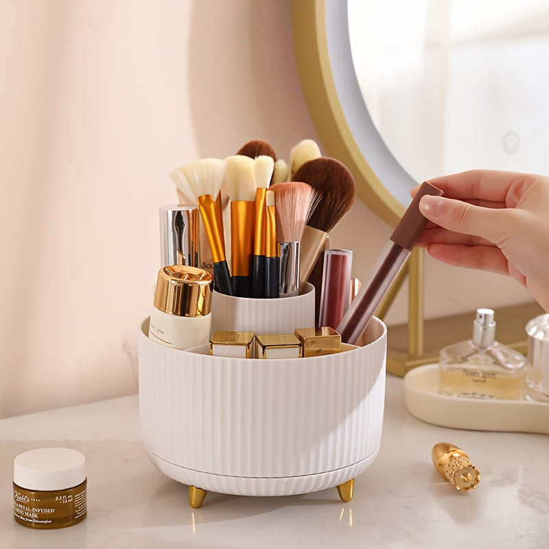 Makeup Brush Storage Box 360° Rotating Pen Holder Cup