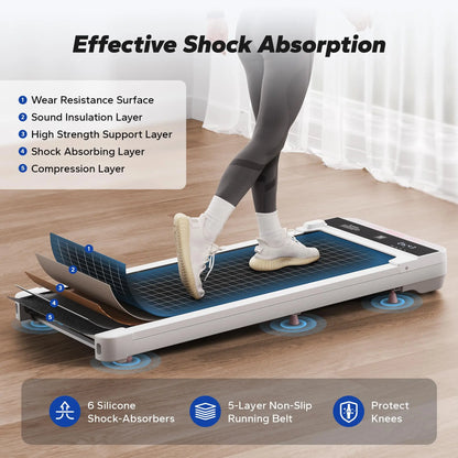 MERACH Walking Pad Quiet Under Desk Treadmill for Home&Office 2in1 Quiet Portable Treadmill with Remote Control APP Hot selling