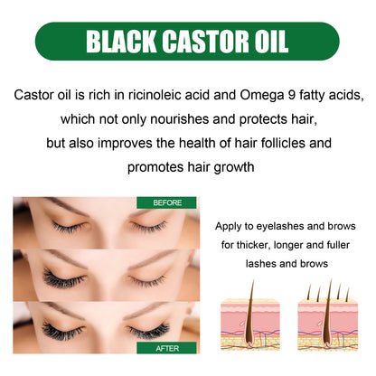 OUHOE Black Castor Oil For Hair healthy,Improves Elasticity And Shine