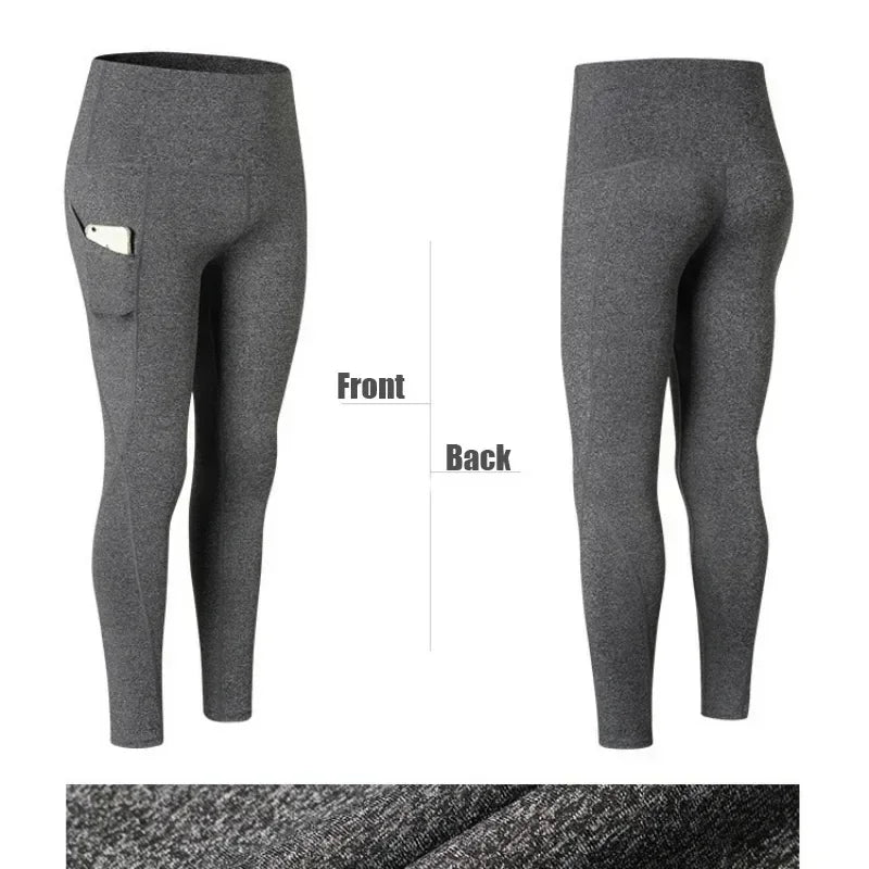 High Waist Legging Pockets Fitness Bottoms Running Sweatpants for Women Quick-Dry Sport Trousers Workout Yoga Pants 2023 NEW