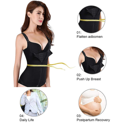 Waist Trainer Vest Slimming Corset for Weight Loss Body Shaper Sauna Suit Compression Shirt Belly Girdle Tops Shapewear