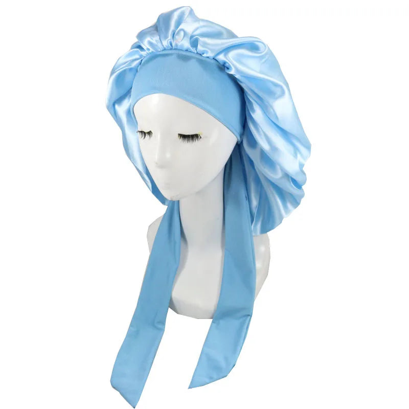 Women Satin Night Sleep Cap Hair Care Bonnet