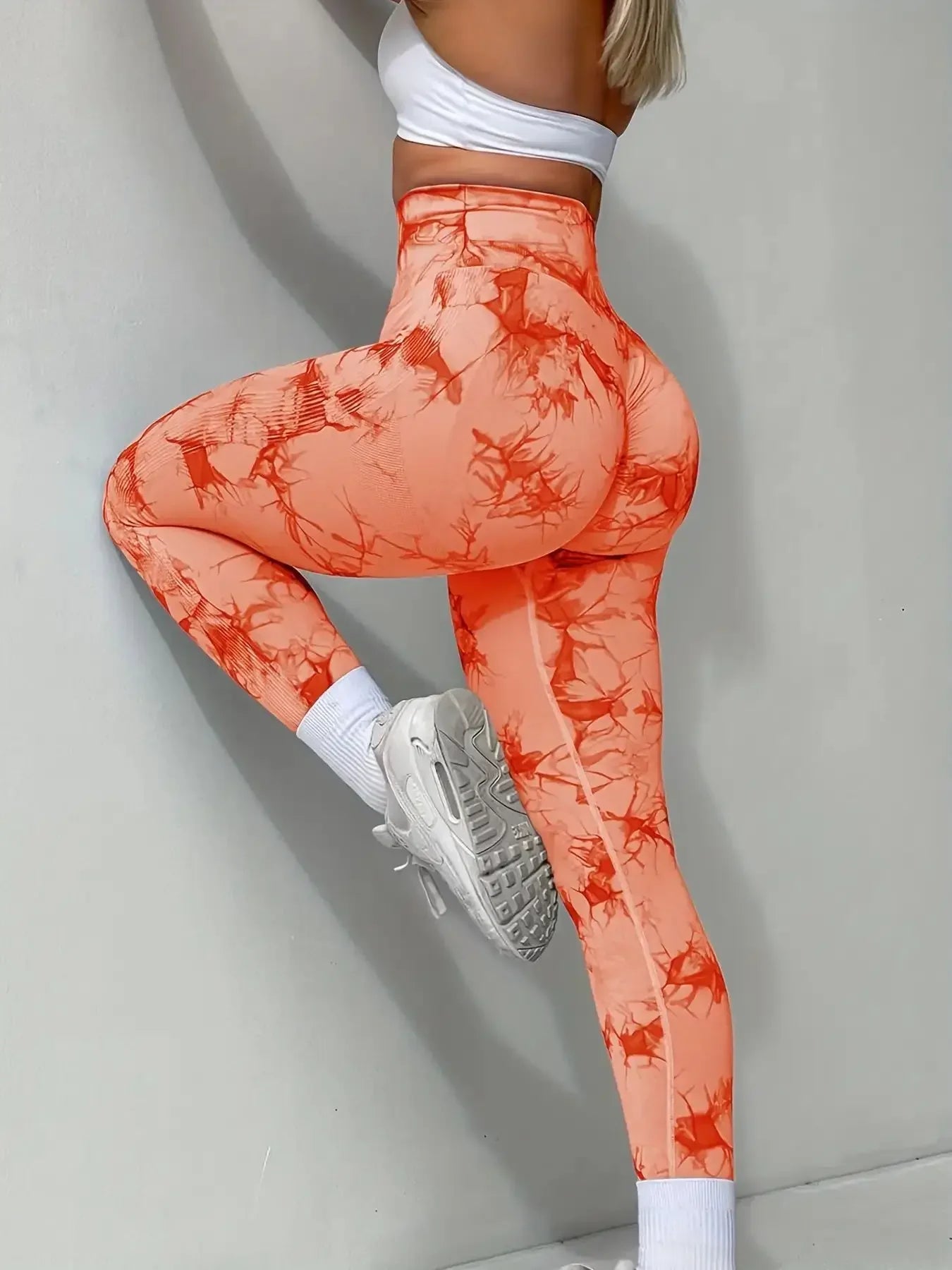 Women's Tie-Dye Seamless Peach Butt High Waist Butt Pants Stretch Fitness Yoga Pants