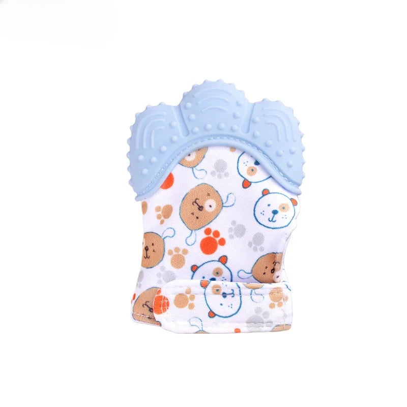 Cartoon Printed Baby Teether Mittens Chewing Gloves for Children & Babies Teethers Anti Eating Hand Teething Toys Baby Stuff