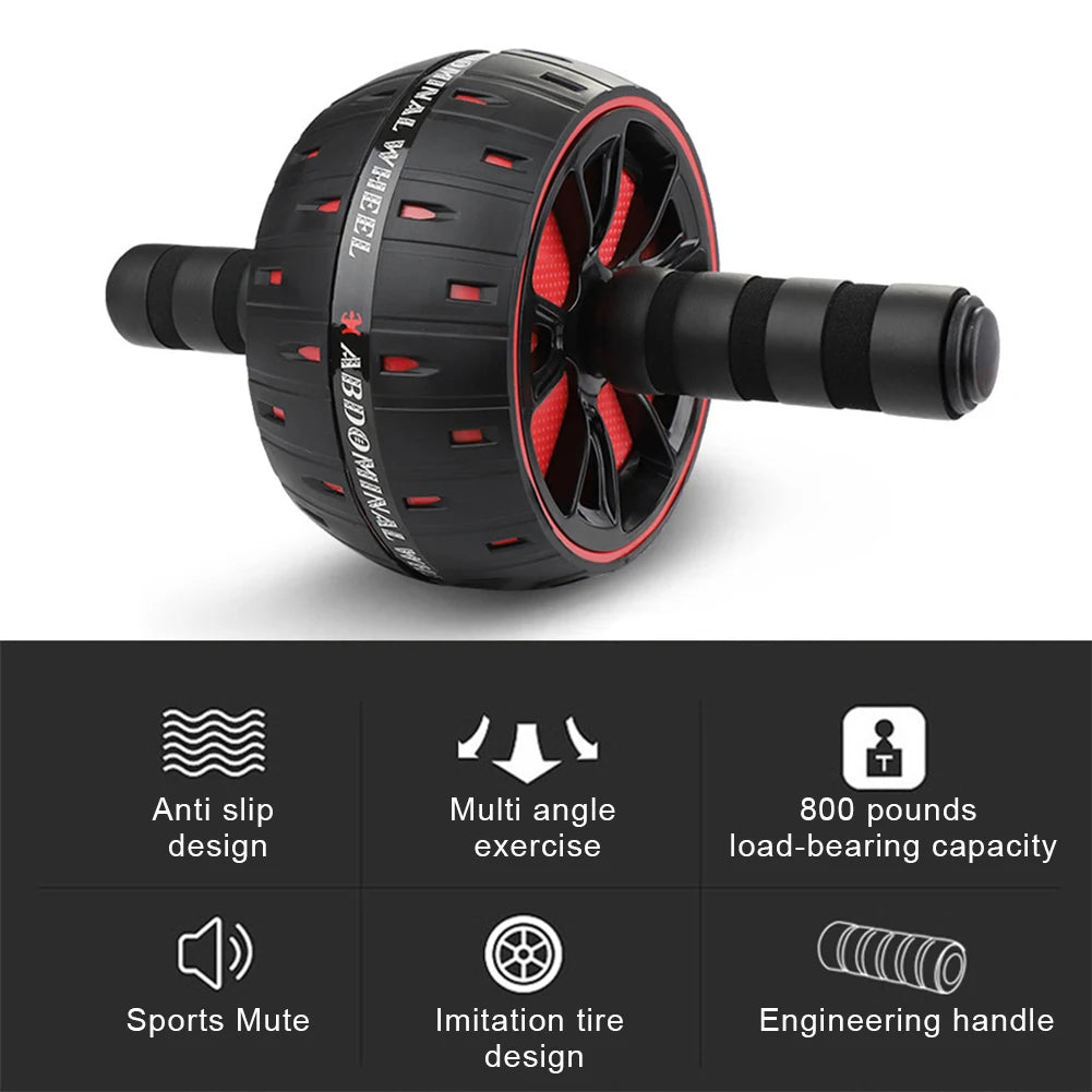 Abs Workout Ab Roller No Noise Home Gym Roller Abdominal Training Sports Equipment Keep Fitness Wheels for Gym Strength Workout