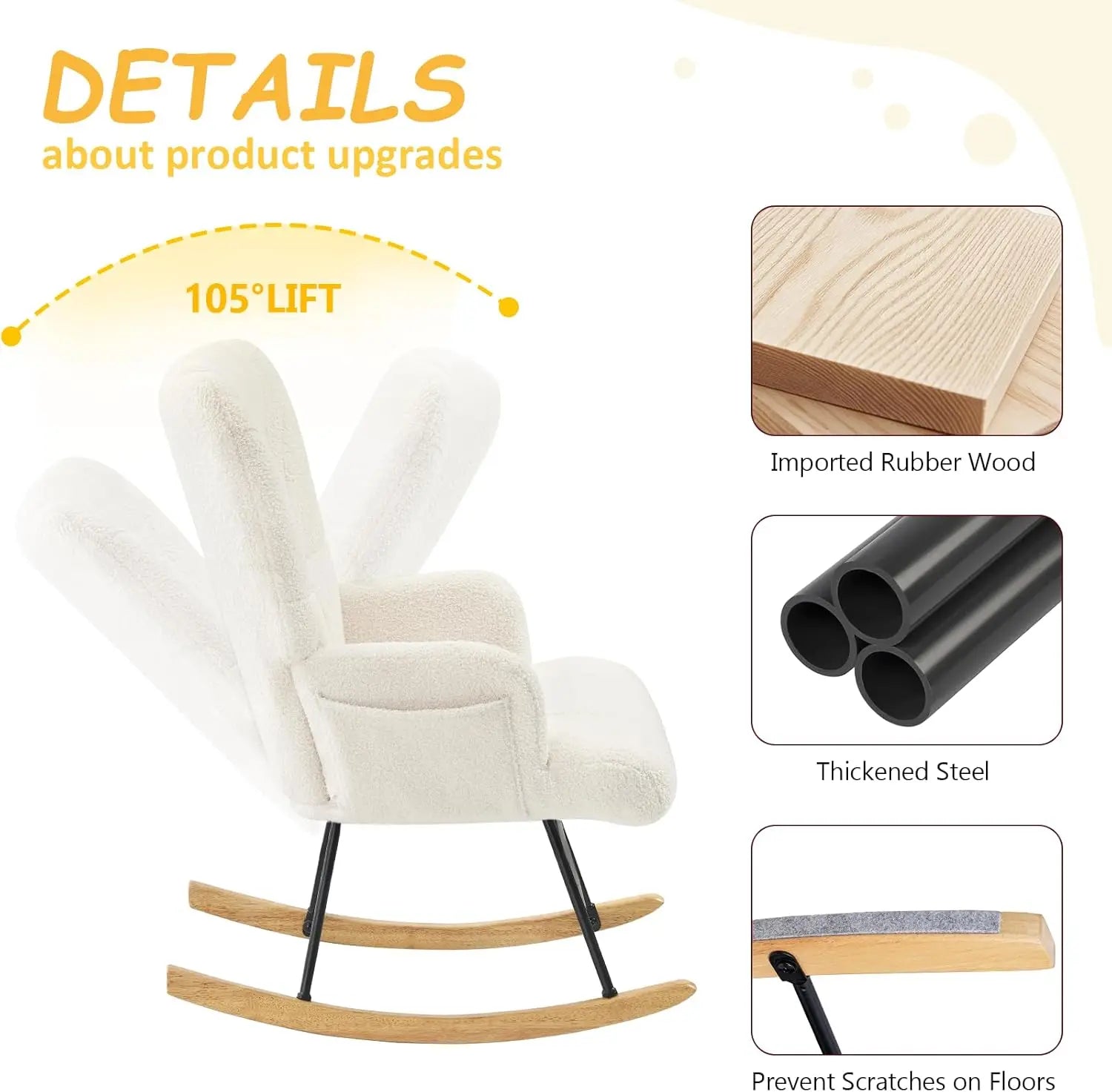 rocker ,easy chair ,arm chair ,cradle.