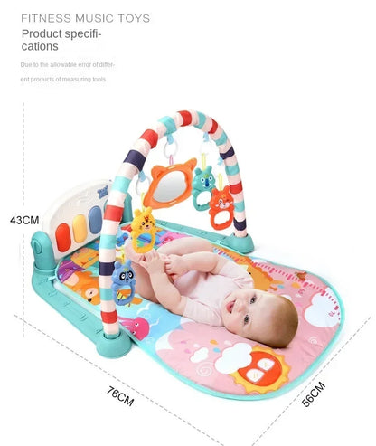 Baby Toy Interest Cultivation Fitness Stand Music Pedal Piano Cultivation Rhythm Sense 0-1 Year Old Newborn Baby Piano Game Pad