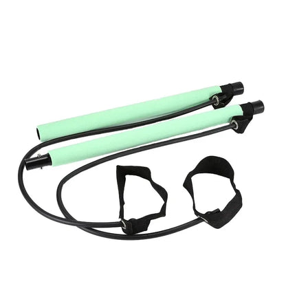 Portable Pilates Tensioner Kit With Latex Resistance Band, Exercise Fitness Equipment With Portable Storage Bag