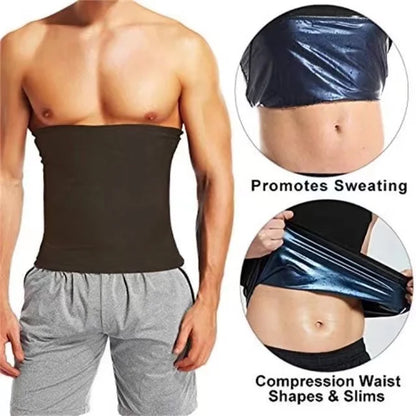 Sauna Waist Trimmer Belly Wrap Workout Sport Sweat Band Abdominal Trainer Weight Loss Body Shaper Tummy Control Slimming Belt