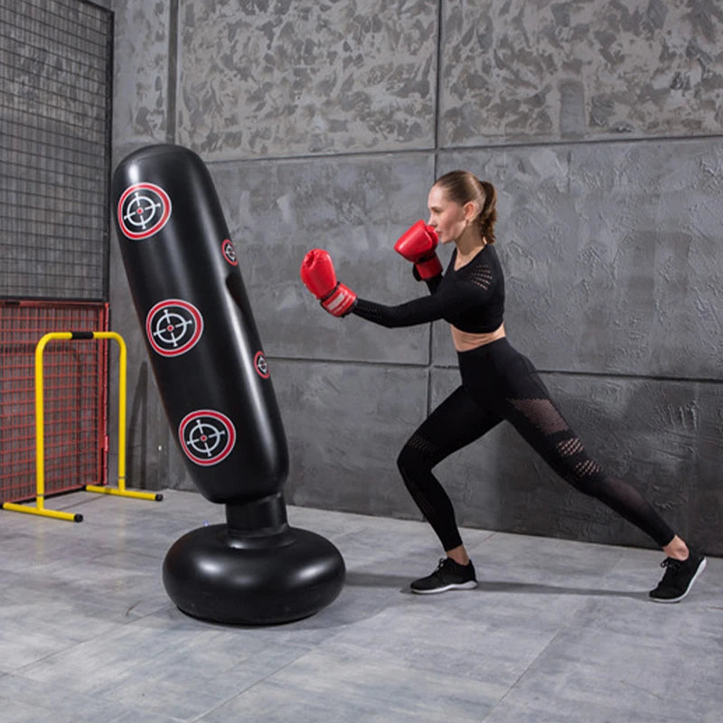 Boxing Punching Bag Boxing, Inflatable Boxing Bag, Training Pressure Relief Exercise Punching Stand Fitness Equipment