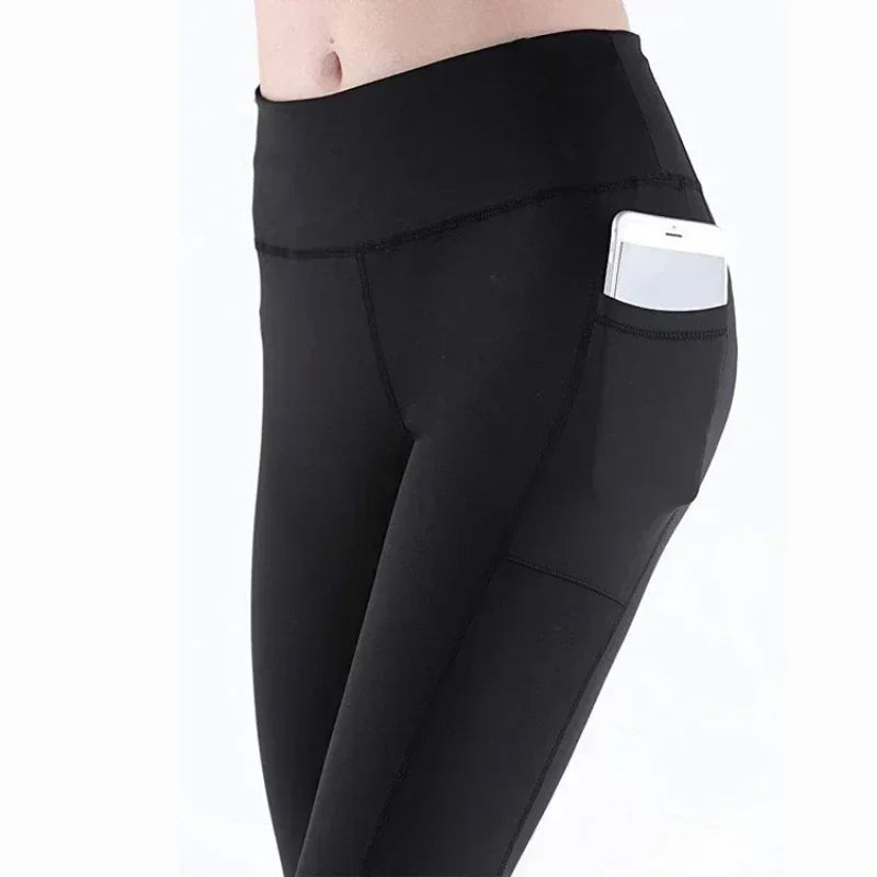 High Waist Legging Pockets Fitness Bottoms Running Sweatpants for Women Quick-Dry Sport Trousers Workout Yoga Pants 2023 NEW