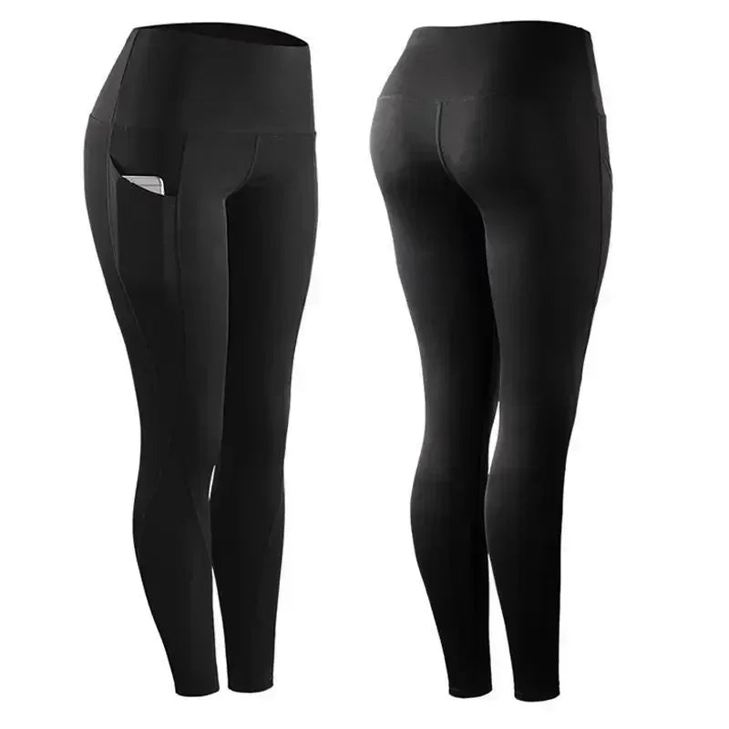 High Waist Legging Pockets Fitness Bottoms Running Sweatpants for Women Quick-Dry Sport Trousers Workout Yoga Pants 2023 NEW